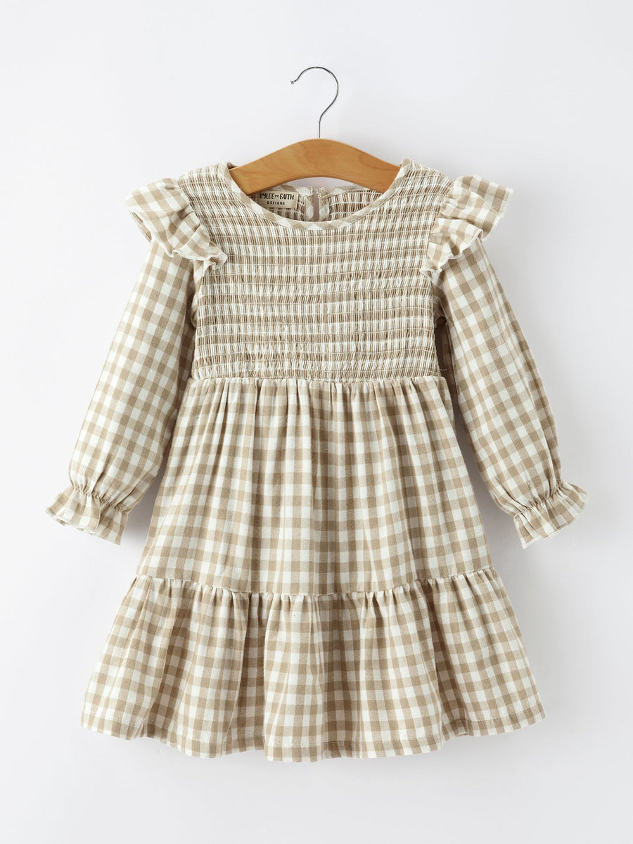 Mommy & Me Fall Plaid Dresses & Baby Bubble