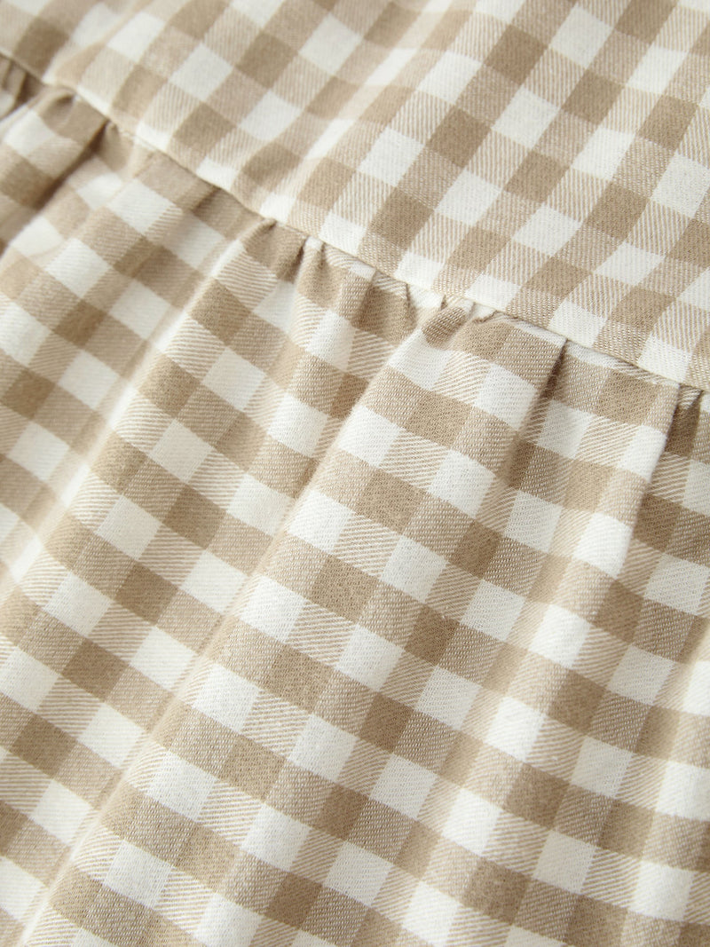 Mommy & Me Fall Plaid Dresses & Baby Bubble - 12