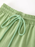 Fall Green Kids Pajamas Set Pumpkin Embroidery Button Sleepwear - 5