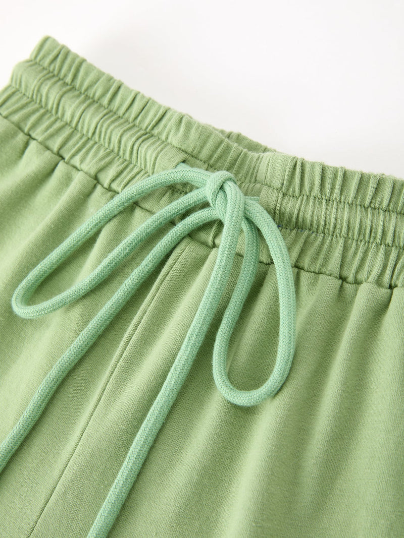 Fall Green Kids Pajamas Set Pumpkin Embroidery Button Sleepwear - 5