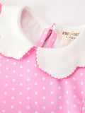 Christmas Girls Santa Bow Peter Pan Collar Dress - 3