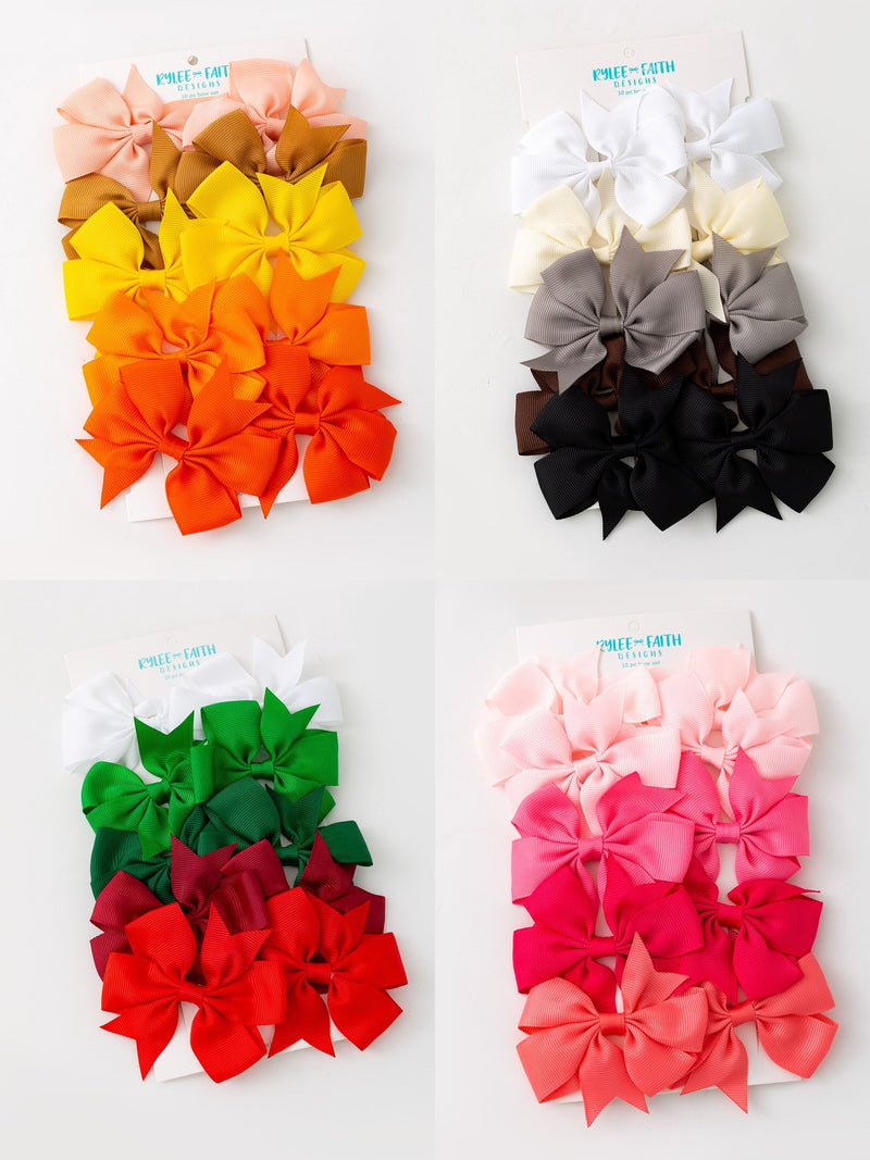 Fall Bow Hair Clip Set - 1