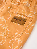 Fall Girls Pumpkin Bow Bell Bottom Pants - 5