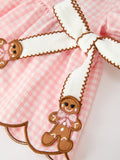 Christmas Girls Gingerbread Peter Pan Collar Bloomer Set - 3