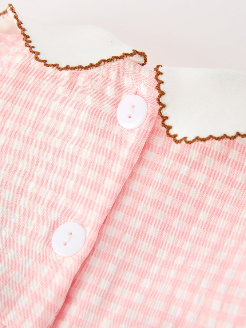 Christmas Girls Gingerbread Peter Pan Collar Bloomer Set - 4