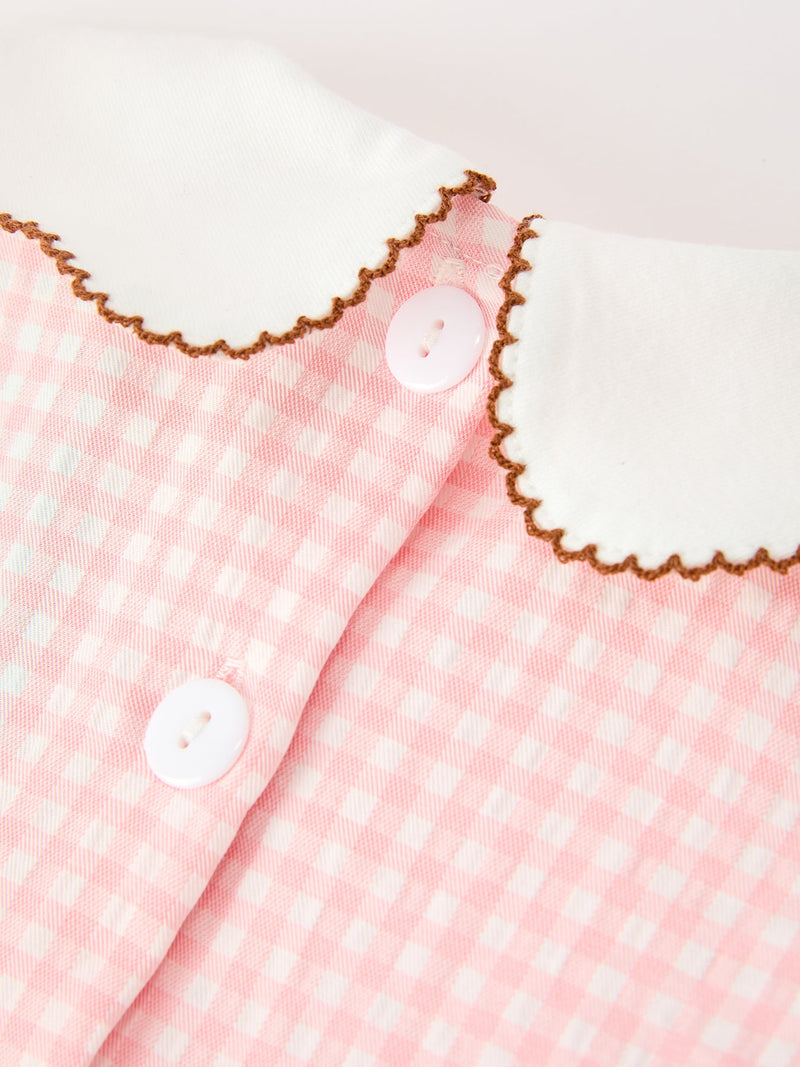 Christmas Girls Gingerbread Peter Pan Collar Dress - 5