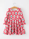 Christmas Girls' Santa and Tree Striped Dress - 2
