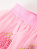 Fall Girls Pink Pumpkin Appliqué Tulle Skirt - 4