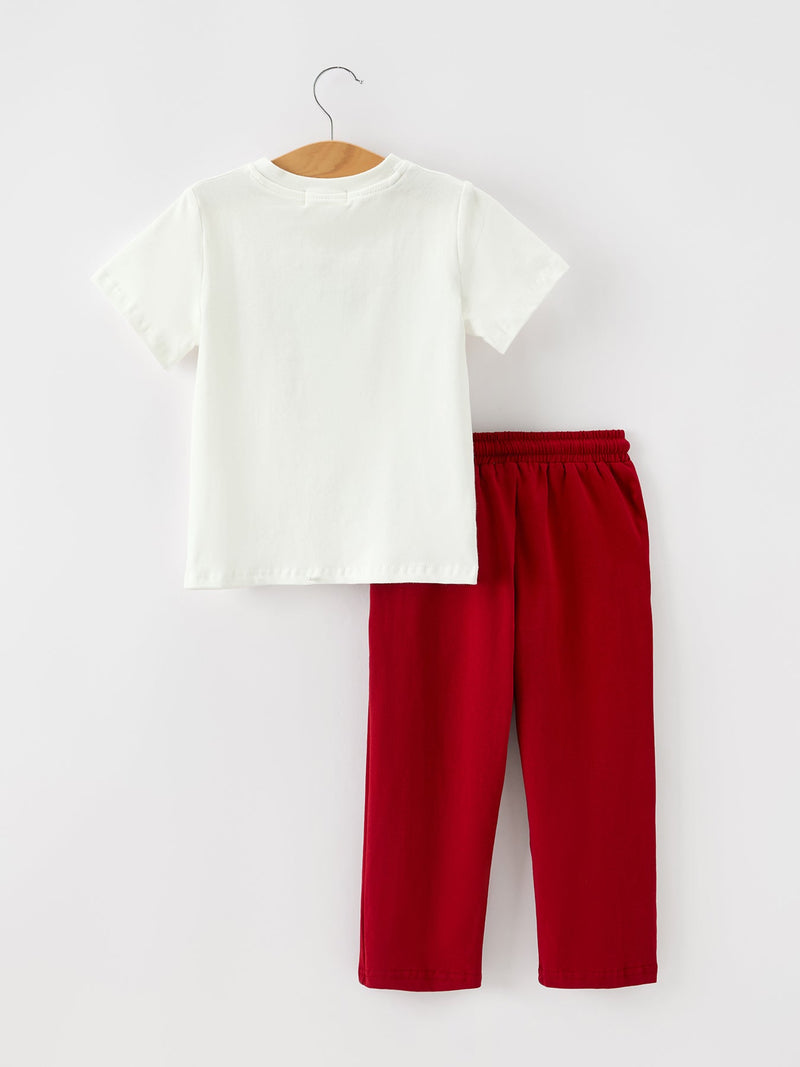 Boys Christmas Reindeer T-Shirt & Pants Set - 6