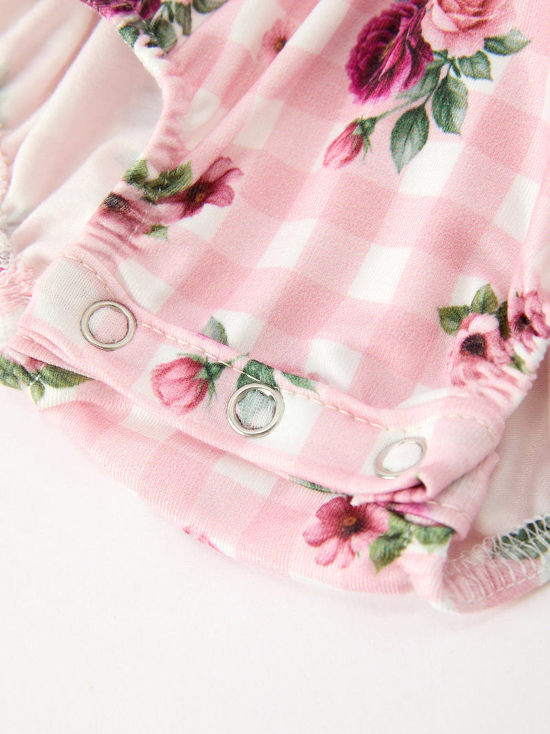 Fall Baby Girls Vintage Smocked Floral Romper - 4