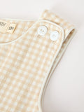 Goose Embroidered Beige Plaid Baby Boys Jonjon - 3