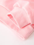 Christmas Tree Appliqué Girls Pink Sweatshirt And Pants Set - 4