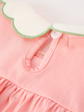 Christmas Baby Girls Pink Christmas Tree Embroidered Ruffle Romper - 6