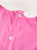 FALL Girls Hot Pink Floral Embroidered Smocked Dress - 3