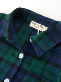 Christmas Boys Green & Navy Plaid Button Down Shirt - 3