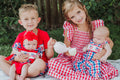 4th of July Plaid Flag Girl Bloomer Set With Bow - 2
