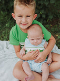 Toddler Boys Summer Crocodile Embroidered Plaid Shorts Set - 2