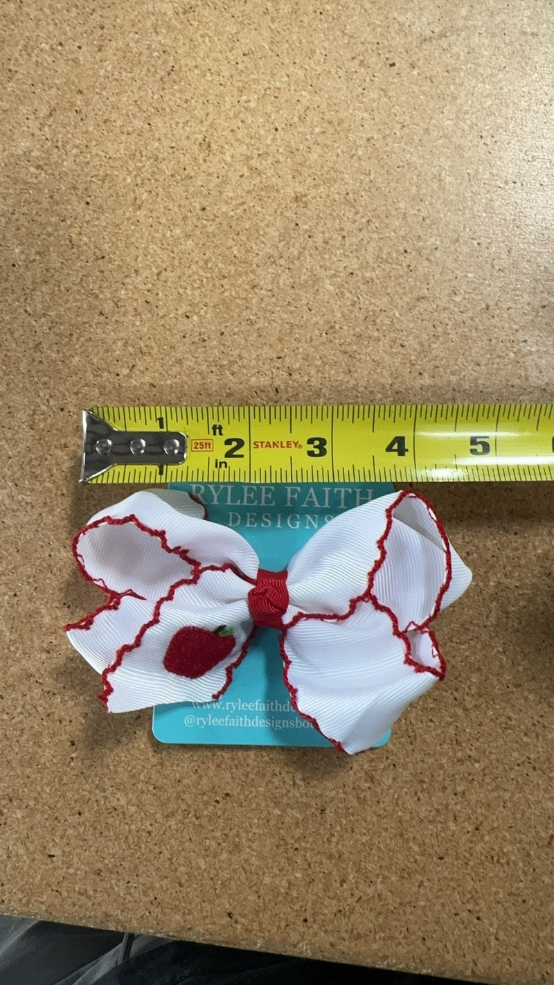 Back-to-school Apple Applique Girls Hairpin 4 Inches/6.25 inches - 9