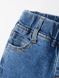 Girls Blue Denim Bell Denim Pants - 2