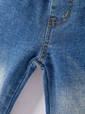 Girls Blue Denim Bell Denim Pants - 3
