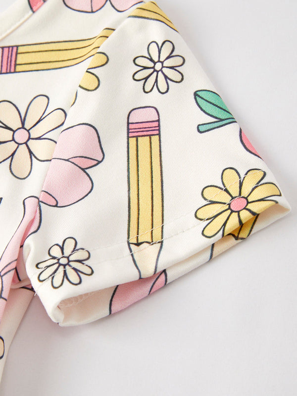 Girls Apple Print Everyday Dress Bundle – Set of 2