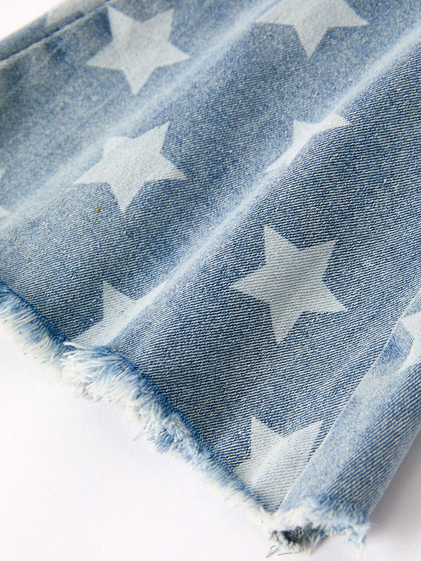 Patriotic Star Stripe Flare Jeans