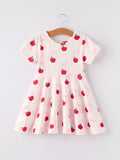 Back to School Apple Striped Sweet Girl Dress - 6