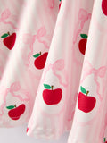 Back to School Apple Striped Sweet Girl Dress - 8