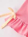 BACK TO SCHOOL Girl's Summer Bow Short Sleeve Shorts Set - 10
