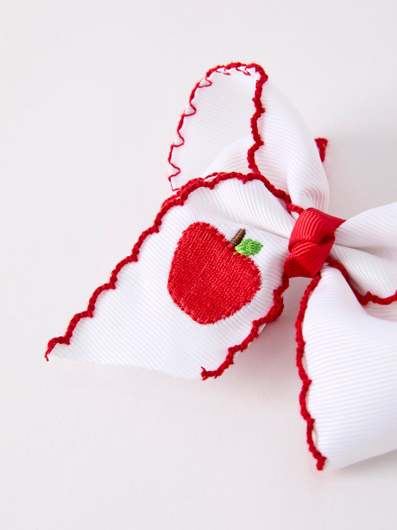 Back-to-school Apple Applique Girls Hairpin 4 Inches/6.25 inches - 13