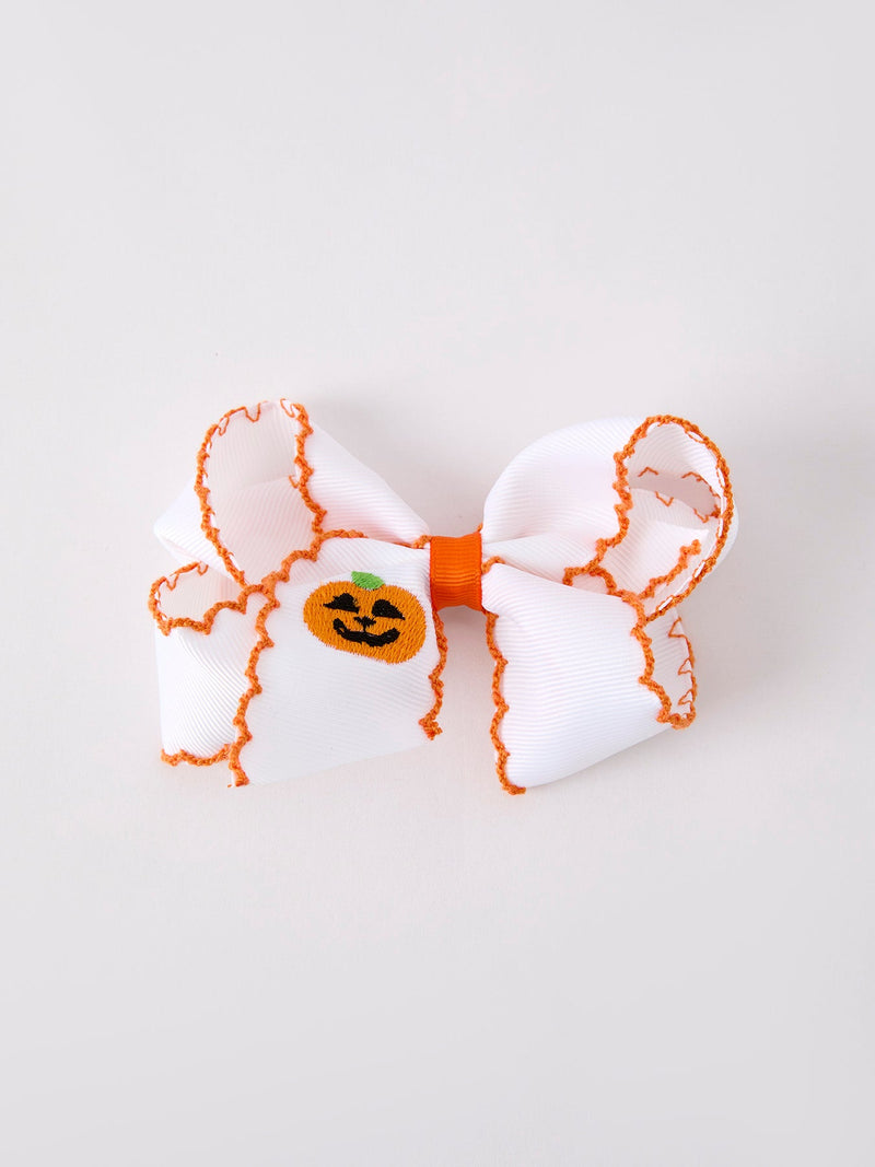 Halloween Pumpkin Bow Hairpin - 6