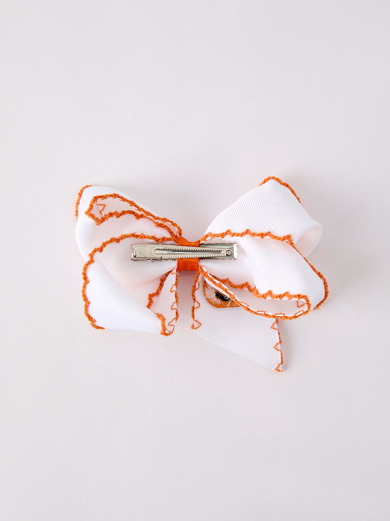 Halloween Pumpkin Bow Hairpin - 7