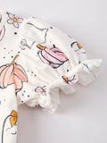Halloween Pumpkin Ghost Print Cute Girls Dress - 10