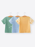 Fall Thanksgiving Halloween 3 pieces Short sleeve O-neck T-shirt - 2