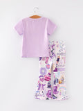 Spring and Summer TS Print Short Sleeve Pants Set - 2
