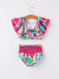 "Colorful Pattern" Girls' Boutique Swimsuit - 7