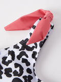 Leopard Floral Girls Swimsuit - 3