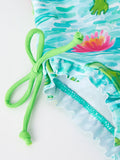 "Crocodile" Green Girls' Swimsuit - 3