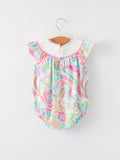 Easter Cross Smocking Embroidery Baby Girl Romper - 6