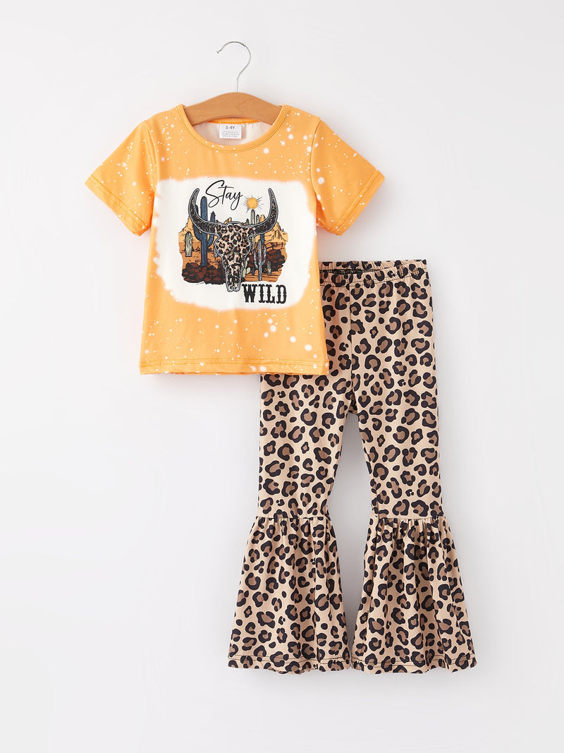 Western  Leopard Print Girls Set - 1