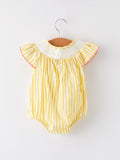 Spring/Summer Chick Floral Embroidery Smocking Girls Romper - 6