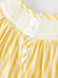 Spring/Summer Chick Floral Embroidery Smocking Girls Romper - 8