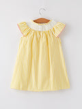 Spring/Summer Chick Floral Embroidery Smocking Girls Dress - 7