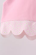 Pink scalloped active skorts set - 3