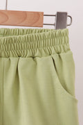 Sage scalloped zipper shorts set - 2
