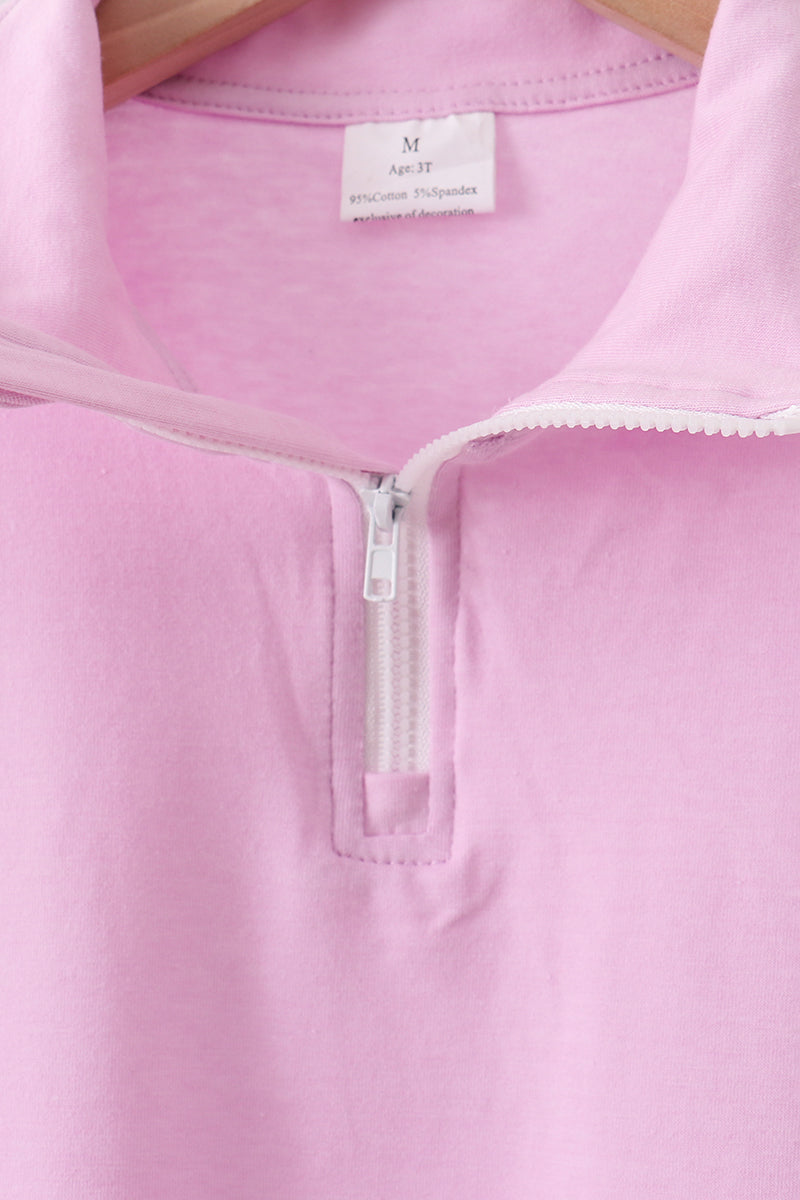 Pink Scalloped Polo Set - 3