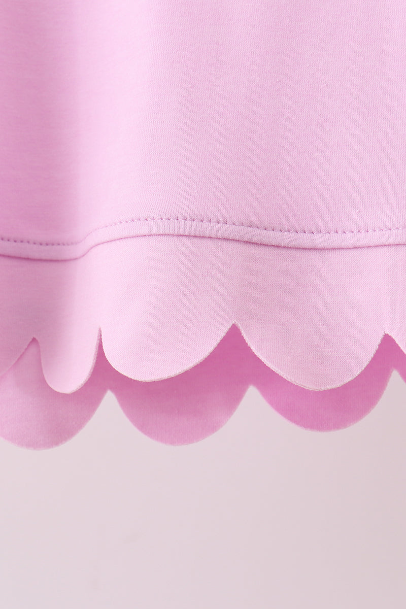 Pink Scalloped Polo Set - 6