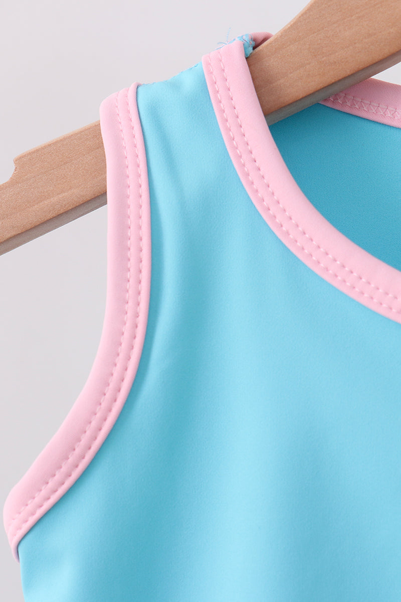 Blue Performance Scalloped Skorts Set - 5