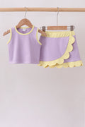Lavender Performance Scalloped Skorts Set - 1