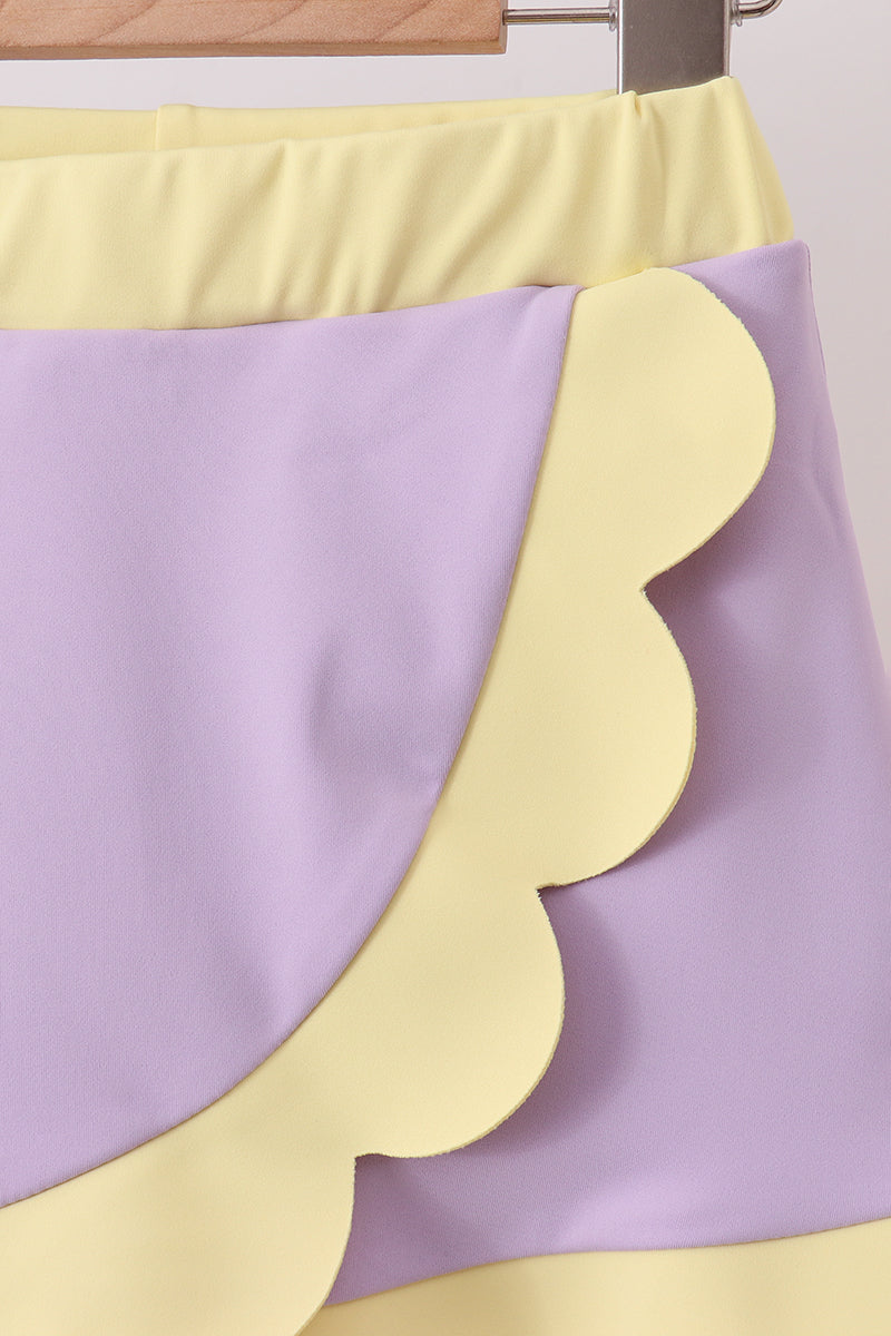 Lavender Performance Scalloped Skorts Set - 3